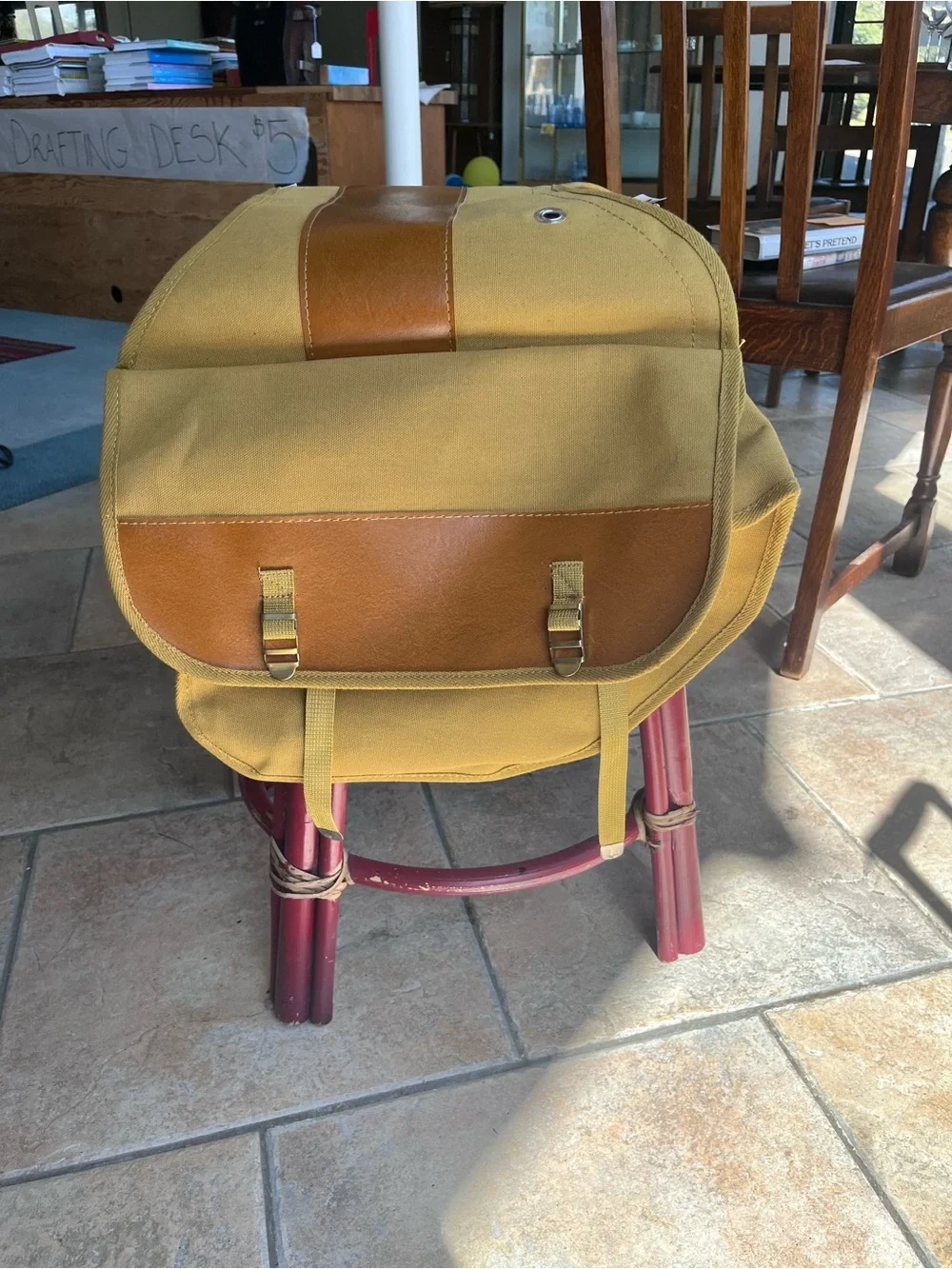 Vintage made in Japan saddle bags for motorcycle
